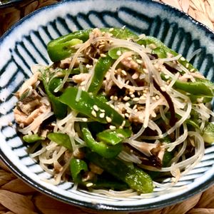 michuの作ってみた!投稿(塩こんぽん酢《ピーマンたっぷり♡春雨ツナサラダ》)
