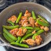 鶏肉とスナップエンドウの塩だれ炒めの工程3