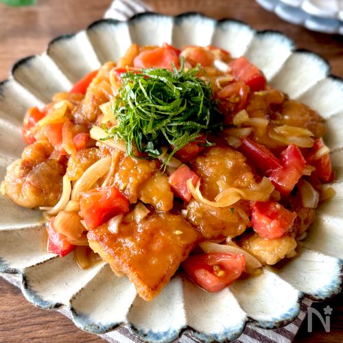 ポン酢で簡単!【鶏肉のトマト南蛮漬け】暑い日に食べたい♪