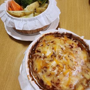 ナムディの作ってみた!投稿(丸めない巨大チーズハンバーグ)
