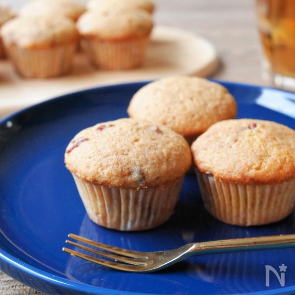 ふわっふわ♡きな粉とあずきのミニマフィン