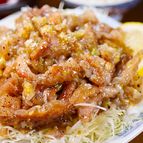 行列の定食屋さんの🍚とろとろ豚バラねぎ塩レモン炒め定食🤩