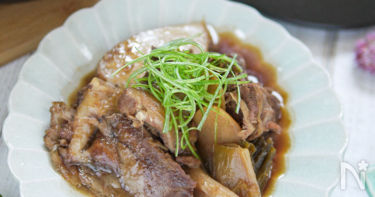 甘辛味がヤミツキ♡味が染み込んだ【葱鮪煮】