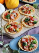 簡単！餃子の皮のカラフルミニピザ