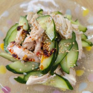 もんぶらん°・*:.。.☆の作ってみた!投稿(抱えて食べたい♪【ささみときゅうりの中華風】)