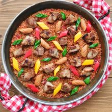 焼肉のタレで味付けピタリ☆豪快!肉肉パエリア