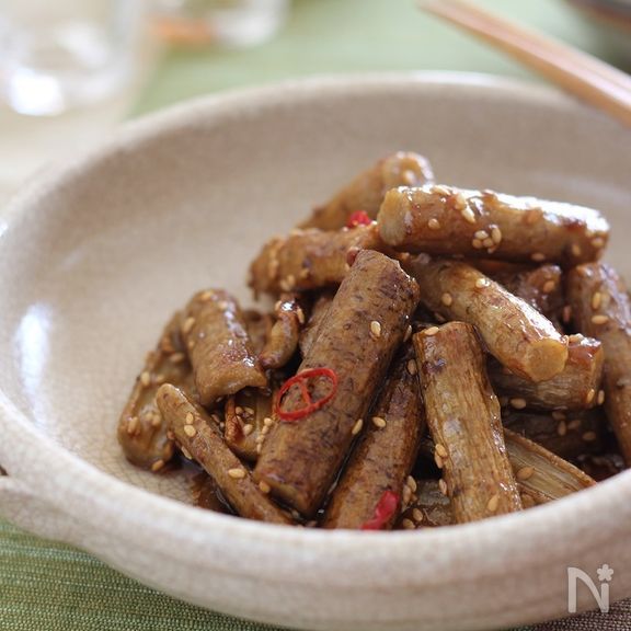 揚げごぼうの甘辛