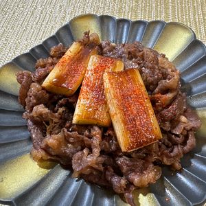楽ラク手抜キッチン🐶🐾の作ってみた!投稿(甘い長ネギが主役！牛肉と長ネギの甘辛炒め)
