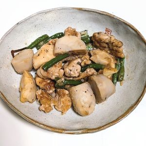 ごんべすの作ってみた!投稿(豚肉と里芋のオイスターソース炒め【こっくりコク旨♪】)