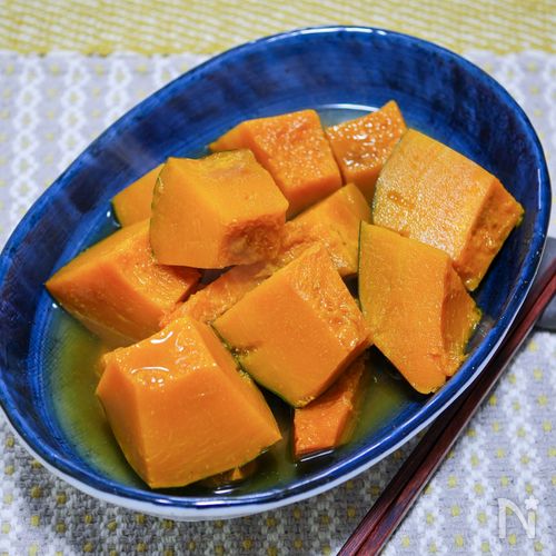 余熱で火を通すのが大事「かぼちゃの煮物」