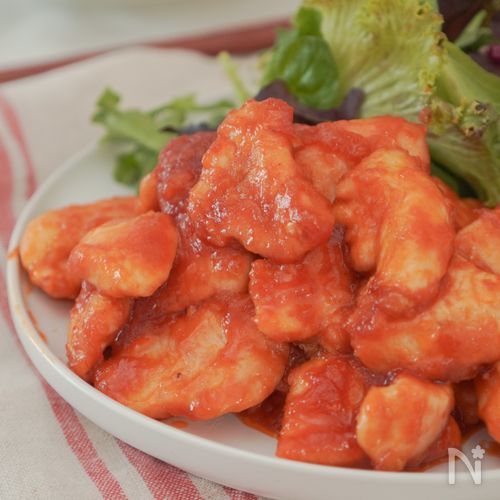 鶏むね肉のチリソース炒め