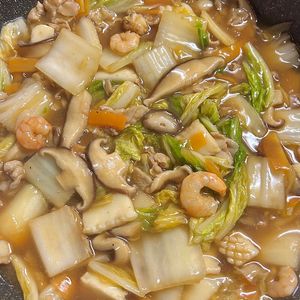 おこめの作ってみた!投稿(シーフードミックスでとろ〜りあんかけ中華丼)