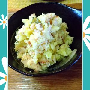 チョロリスの作ってみた!投稿(【おかかツナポテサラ】レンジで簡単！少ない材料で手軽に作れる)