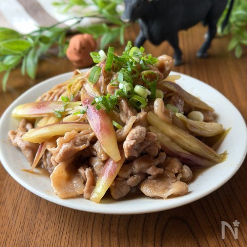 豚とみょうがのポン酢炒め