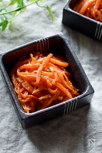 レンチンで人参のピリ辛味噌マリネ