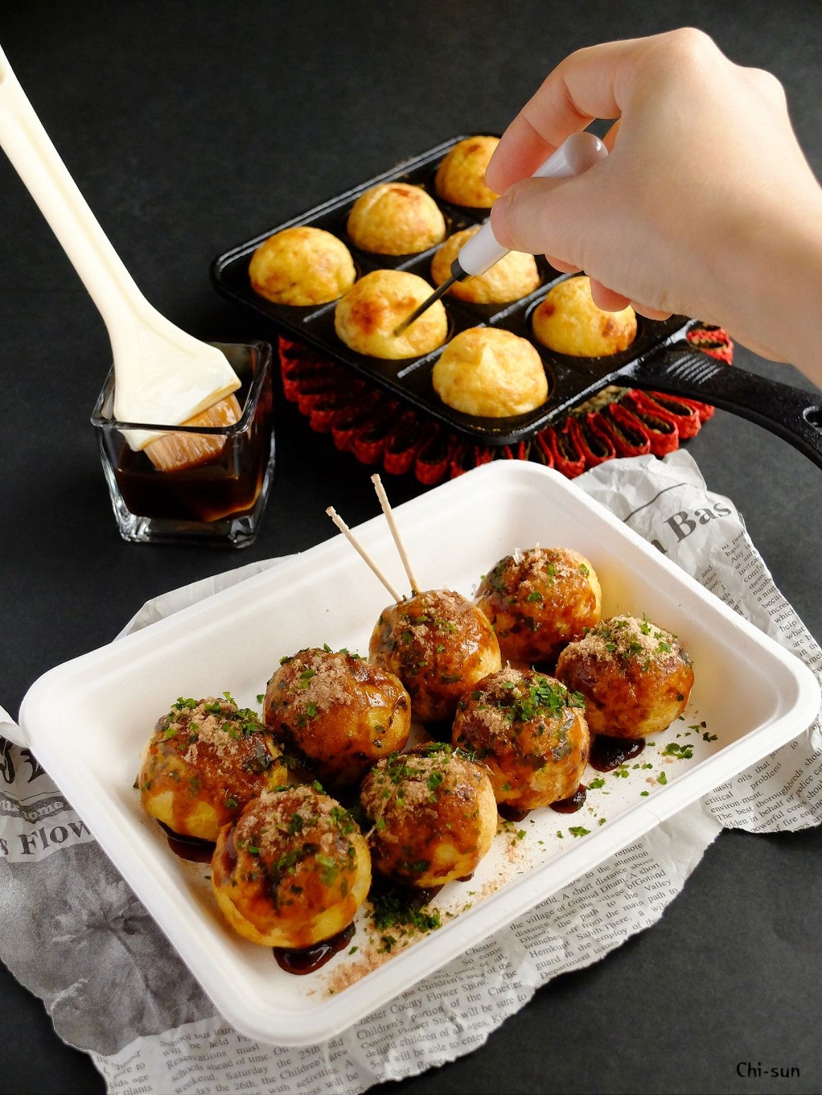 バランス大切 基本のたこ焼き ソースも美味 レシピサイトnadia