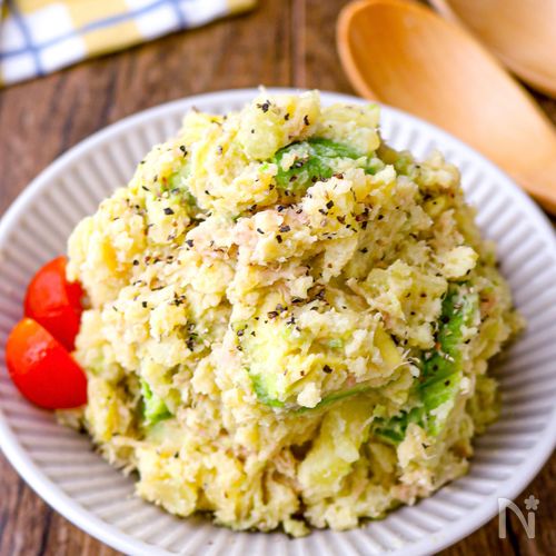 美肌•腸活に♡【アボカドとツナのポテトサラダ】レンジで簡単!