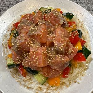 楽ラク手抜キッチン🐶🐾の作ってみた!投稿(夏に食べたい！さっぱり夏野菜のポキそうめん)