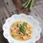 海老とアスパラガスの中華煮