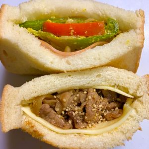 あいるんの作ってみた!投稿(あまった焼肉で！ポケットサンド弁当)
