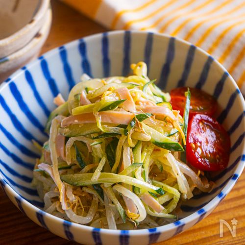 もやハムきゅうりのマヨサラダ【レンジで簡単！ぱぱっと副菜】