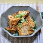 分厚の厚揚げで作る「厚揚げの生姜焼き」