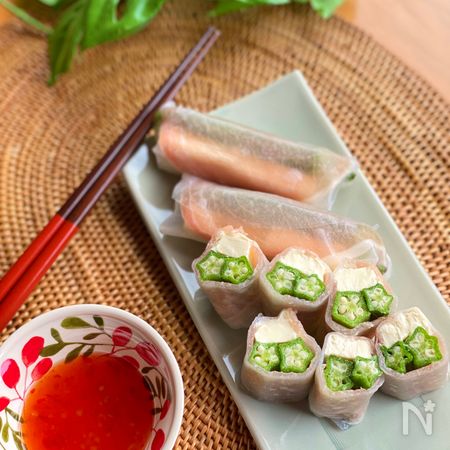 生ハムとオクラとクリームチーズの生春巻き By Asuca レシピサイト Nadia ナディア プロの料理家のおいしいレシピ 生ハムとオクラとクリームチーズの生春巻き By Asuca レシピサイト Nadia ナディア プロの料理家のおいしいレシピ