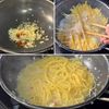 【半熟たまごのペペロンチーノ】ワンパンで本格♪とろ〜り幸せ♡の工程2