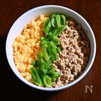レンジで簡単！ヘルシー三色丼