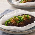 レンジで簡単！豚こま味噌バターのとろとろなすドッグ