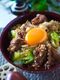 男子が大好き＊やみつき牛肉と長ねぎの甘辛コチュジャン牛丼