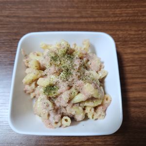 とももの作ってみた!投稿(ピリ辛！めんたいマカロニサラダ)