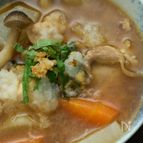 鶏もも肉と野菜のみぞれしょうが味噌汁