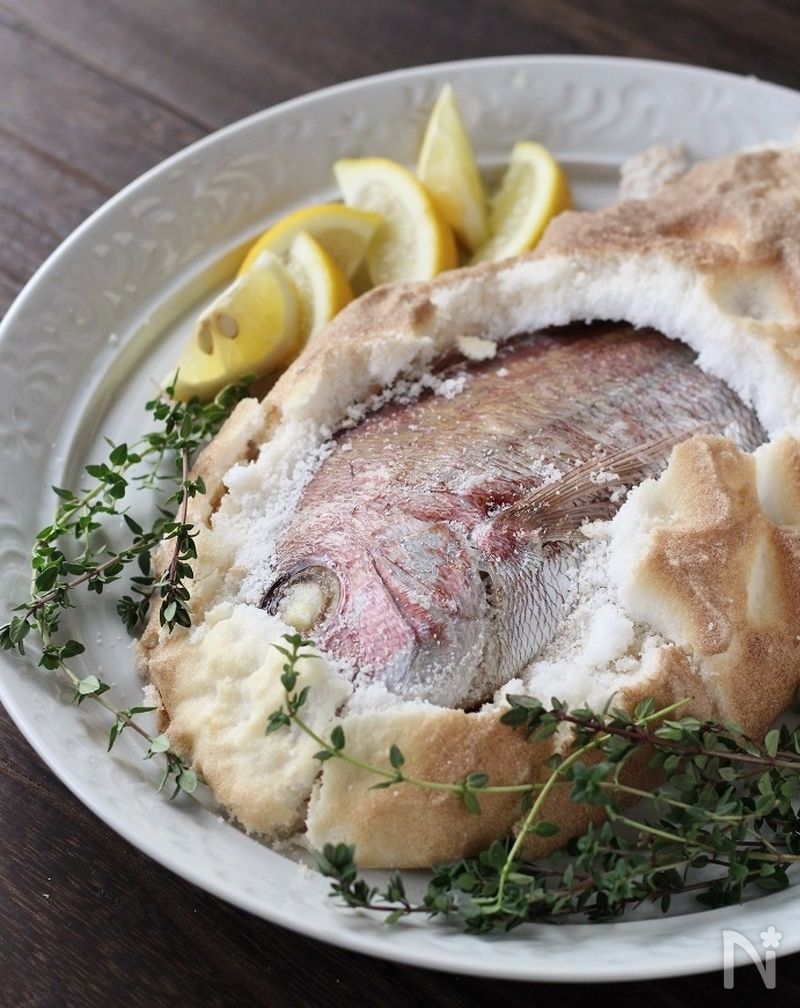 鯛の塩釜焼き by 笠原知子 レシピサイト Nadia ナディア プロの料理家のおいしいレシピ