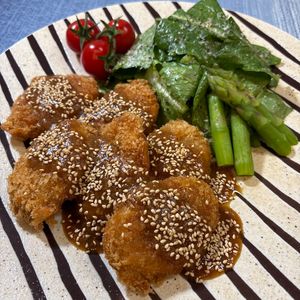 楽ラク手抜キッチン🐶🐾の作ってみた!投稿(むね肉でもしっとり♩味噌だれチキンカツ)