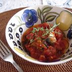 秋刀魚のハーブトマト煮。