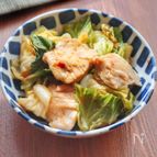 レンチン7分♪ 鶏むね肉とキャベツのピリ辛蒸し