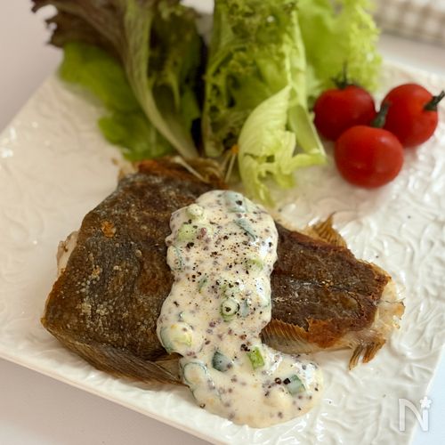 白身魚のムニエル♡ヨーグルトマスタードソース【簡単ヘルシー】