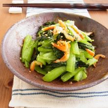 食欲増進 * 小松菜と桜えびの炒めもの