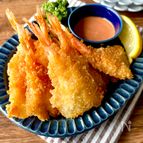 子供大喜び！【ぺったんこエビフライ】少ない油でカリッと♪