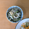 かおちゃんの作ってみた!投稿(小松菜ともやしとサバ缶の塩昆布マヨ和え)