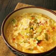糖質０麺丸麺でとりたまラーメン