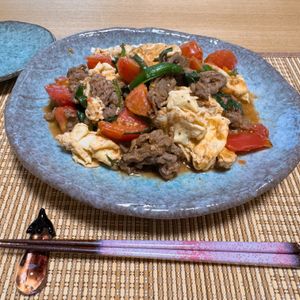 うなの作ってみた!投稿(【コク旨牛トマたま】ご飯が進む☆夏のスタミナおかず!)