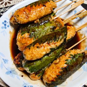 viviの作ってみた!投稿(【大葉チーズ入り照りつくね】今日のおつまみ)