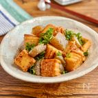 常備食材で10分♪【厚揚げとこんにゃくの甘辛味噌煮】