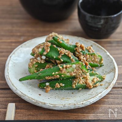シンプルがおいしい！オクラのごま和え