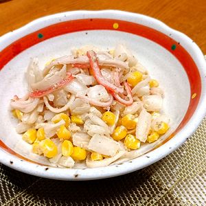 こまりこ😃の作ってみた!投稿(【白菜とカニカマコーンのごまマヨポン】箸が止まらない！！激旨)