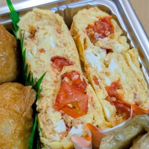 まゆのの作ってみた!投稿(【トマトとチーズのだし巻き卵】和と洋の中間な味わい！)