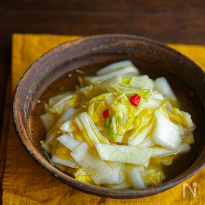 白菜と大根のスタミナ漬け・ポリ袋に入れて漬けるだけ!