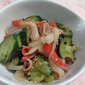 コスモスの作ってみた!投稿(【ポリポリ蛇腹きゅうりとカニかまの中華風】お箸が止まらない!)